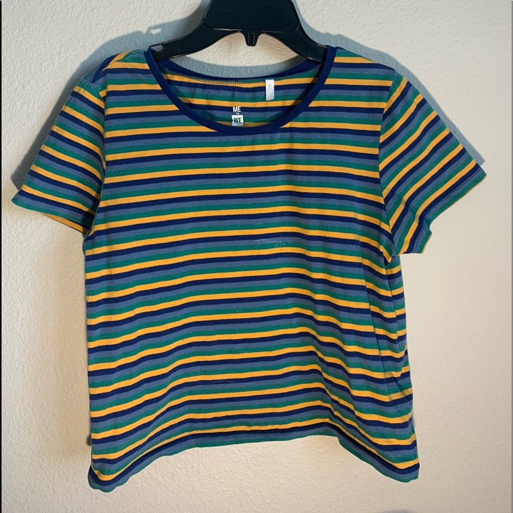 Cropped striped tee